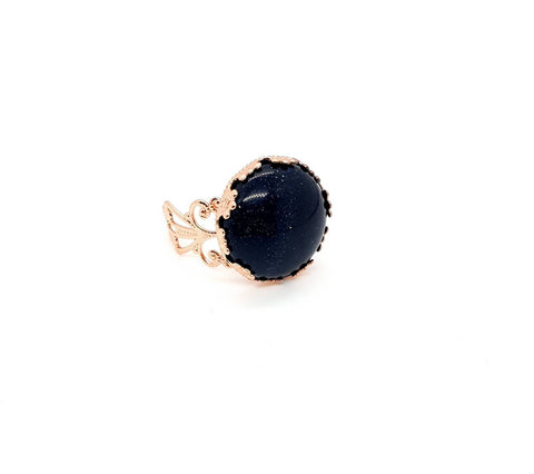 Rose Gold Rings | Agate Crystal Ring | Queebo