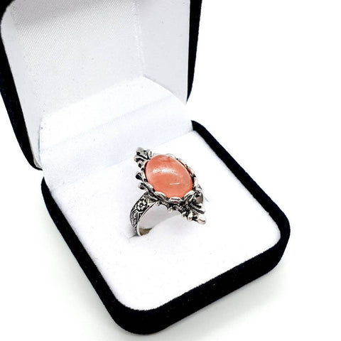 Vintage Silver Ring With Crystal Gemstone