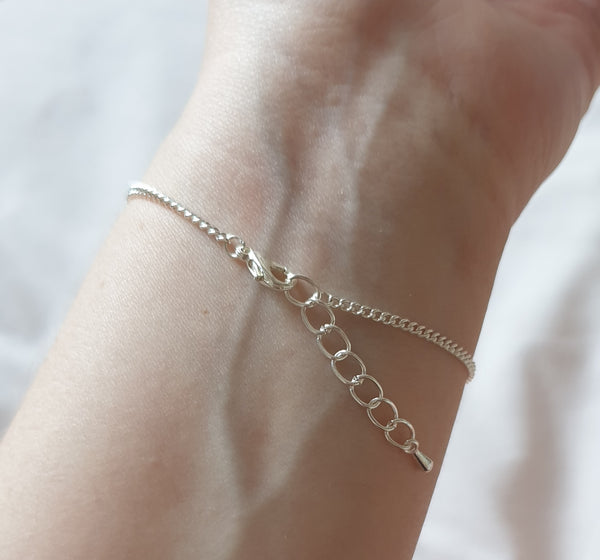Adjustable Zodiac Sign Silver Chain Bracelet