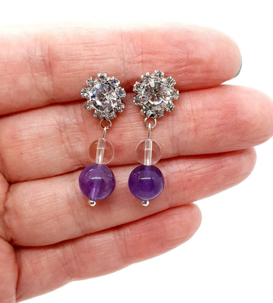 Crystal Beaded Earrings | Drop Beaded Earrings | Queebo