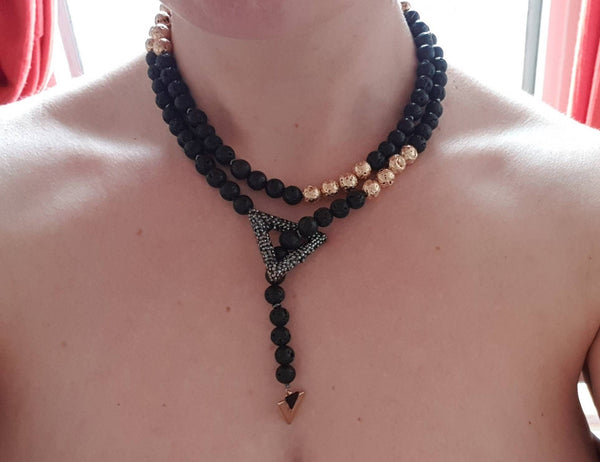 Lava Rock Necklace | Lava Stone Necklaces | Queebo