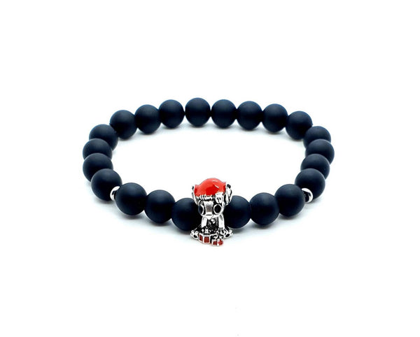 Black Agate Anklet | Crystal Beaded Bracelet | Queebo
