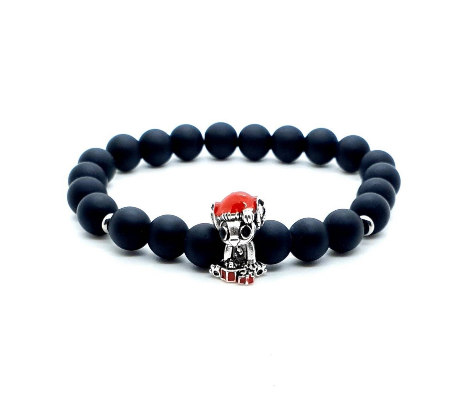 Black Agate Anklet | Crystal Beaded Bracelet | Queebo