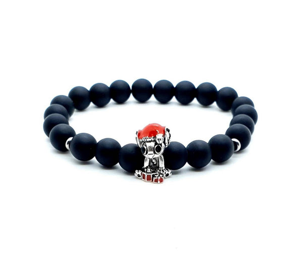 Black Agate Anklet | Crystal Beaded Bracelet | Queebo