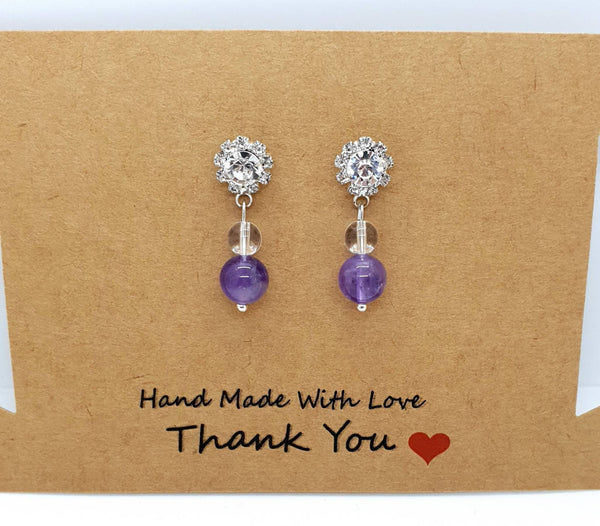 Crystal Beaded Earrings | Drop Beaded Earrings | Queebo