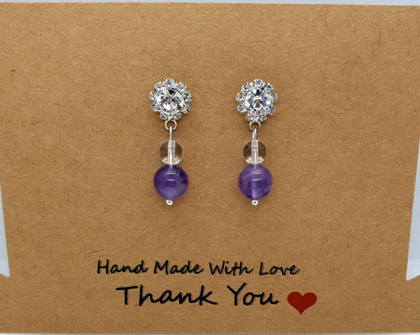 Crystal Beaded Earrings | Drop Beaded Earrings | Queebo