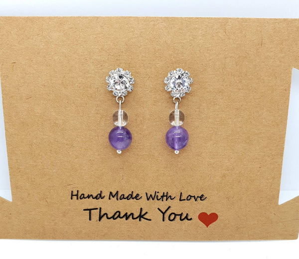Crystal Beaded Earrings | Drop Beaded Earrings | Queebo