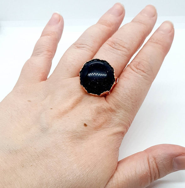 Rose Gold Rings | Agate Crystal Ring | Queebo