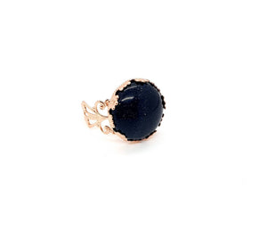 Rose Gold Rings | Agate Crystal Ring | Queebo