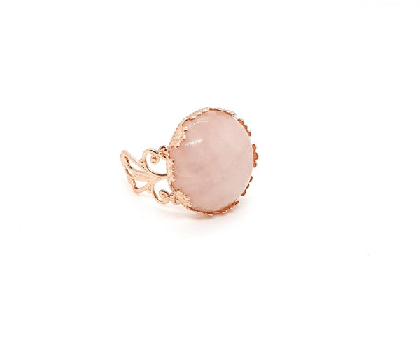 Rose Gold Rings | Agate Crystal Ring | Queebo