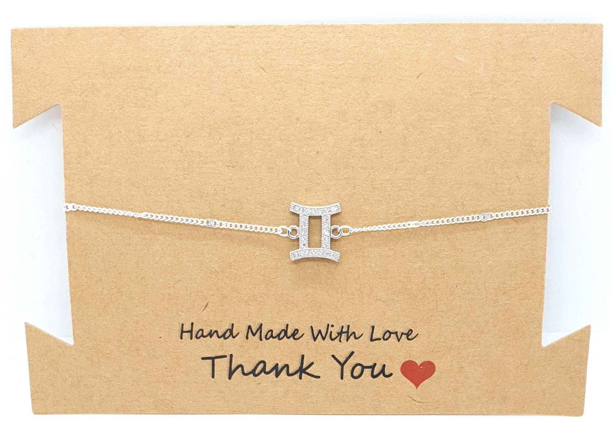 Zodiac Sign Silver Chain Bracelet