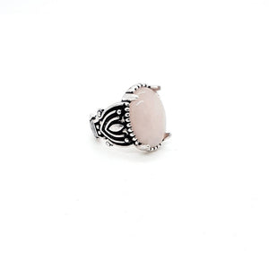 Rose Quartz Ring | Natural Crystal Rings | Queebo