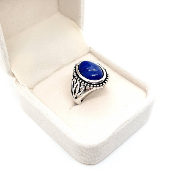 Antique Silver Ring | Crystal Gemstone Ring | Queebo