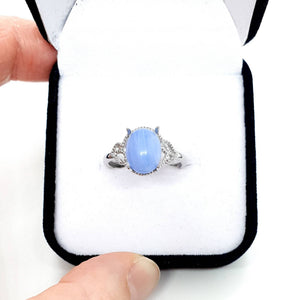 Silver Ring With Heart and Crystal Stone