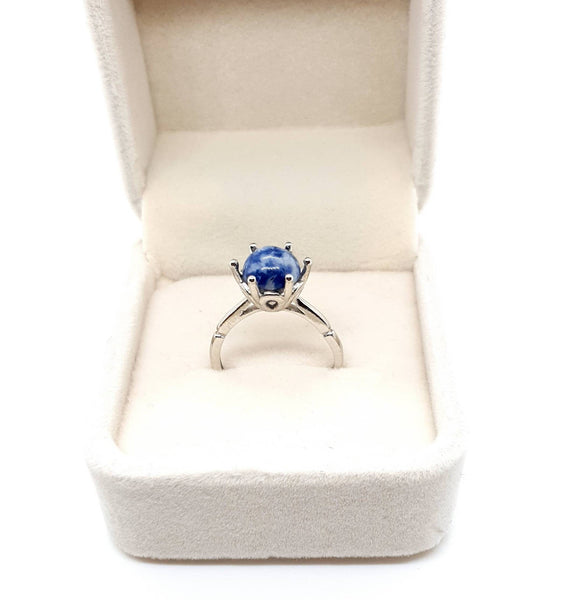 Silver Crystal Ring | Crystal Gemstone Ring | Queebo
