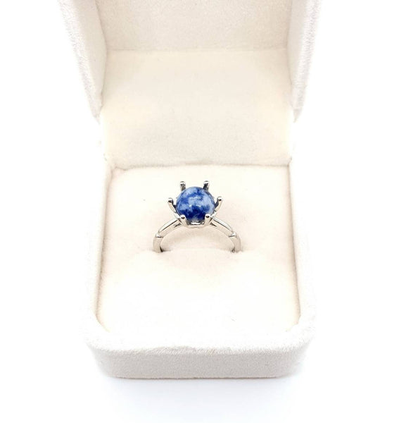 Silver Crystal Ring | Crystal Gemstone Ring | Queebo