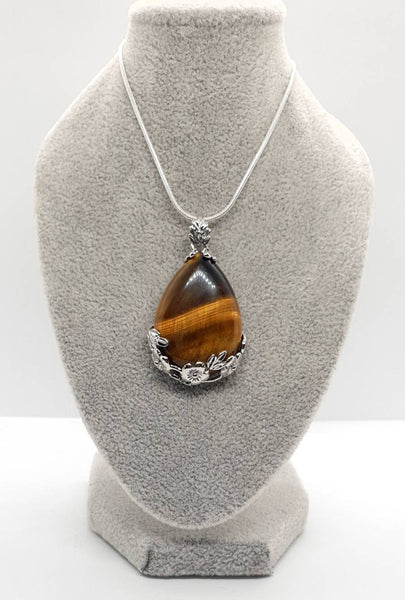 Tiger Eye Crystal Teardrop Pendant