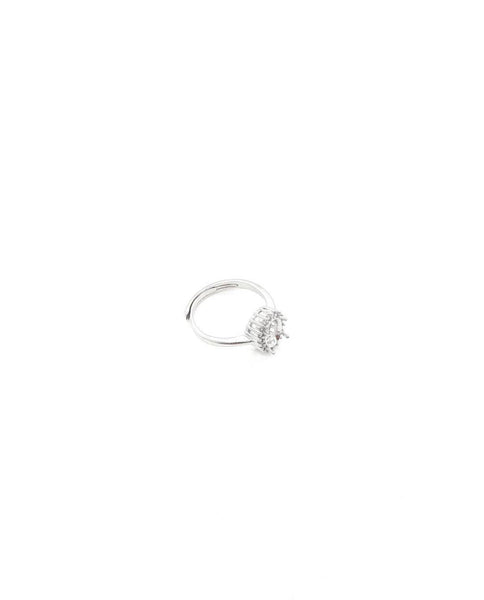 Minimalist Silver Gemstone Ring With Crystal Stone