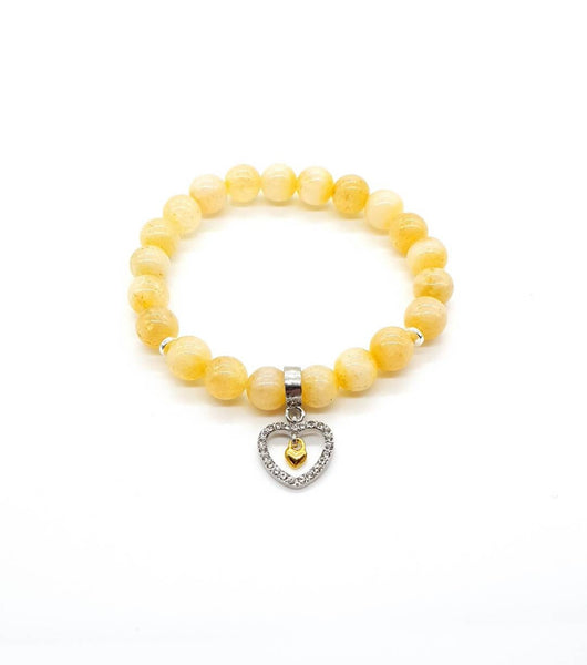 Citrine Crystal Bracelet | Citrine Beaded Bracelet | Queebo