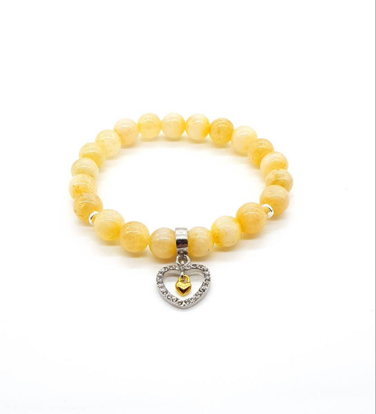 Citrine Crystal Bracelet | Citrine Beaded Bracelet | Queebo