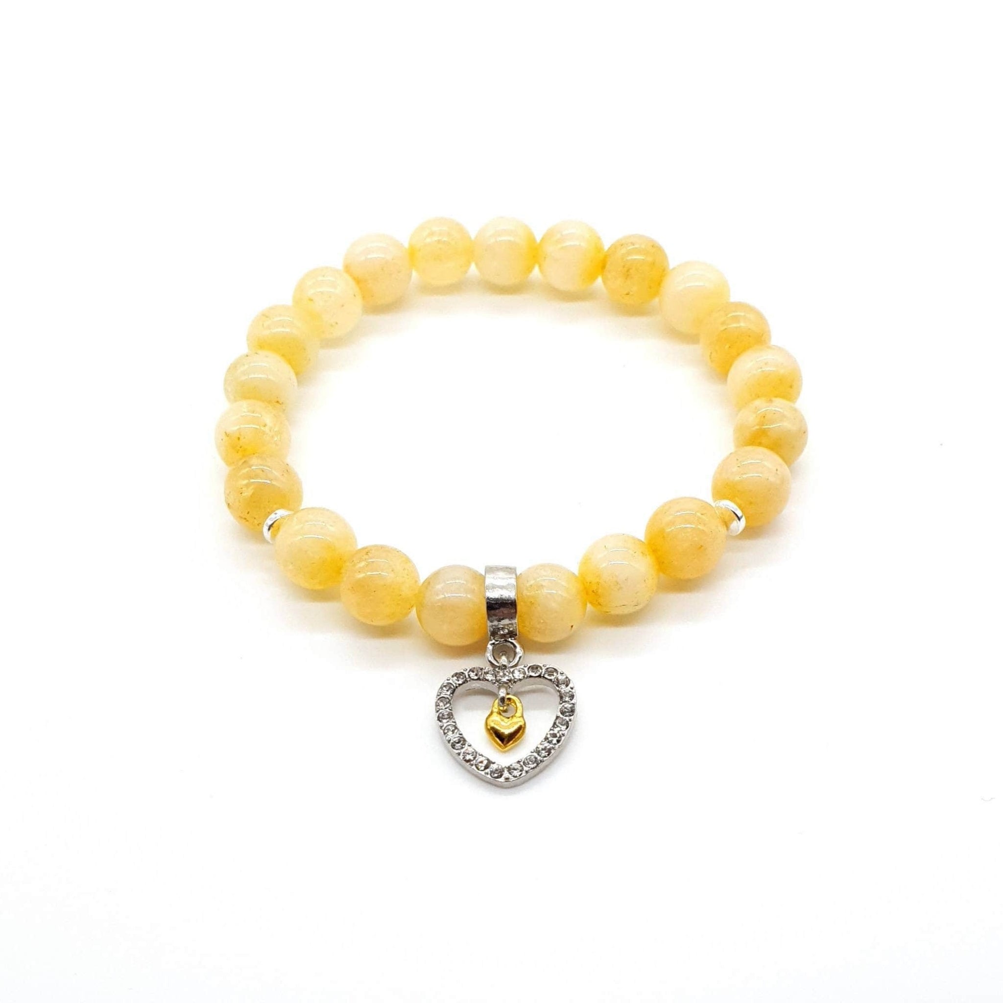 Citrine Crystal Bracelet | Citrine Beaded Bracelet | Queebo