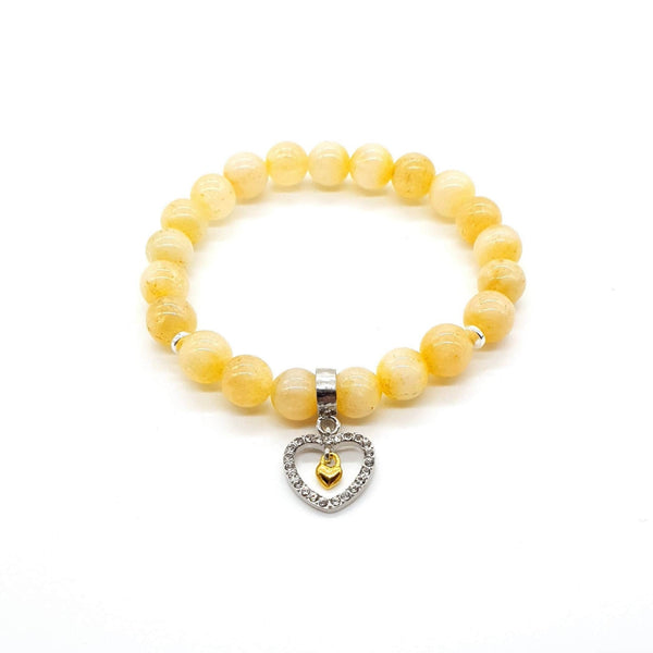 Citrine Crystal Bracelet | Citrine Beaded Bracelet | Queebo