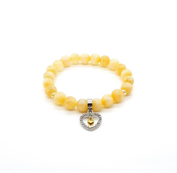 Citrine Crystal Bracelet | Citrine Beaded Bracelet | Queebo