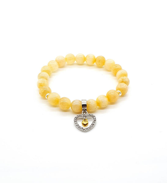 Citrine Crystal Bracelet | Citrine Beaded Bracelet | Queebo