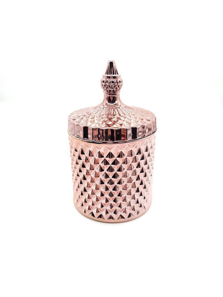 Luxury Pink Extra Large Candle With Glitters French Vanilla Scent